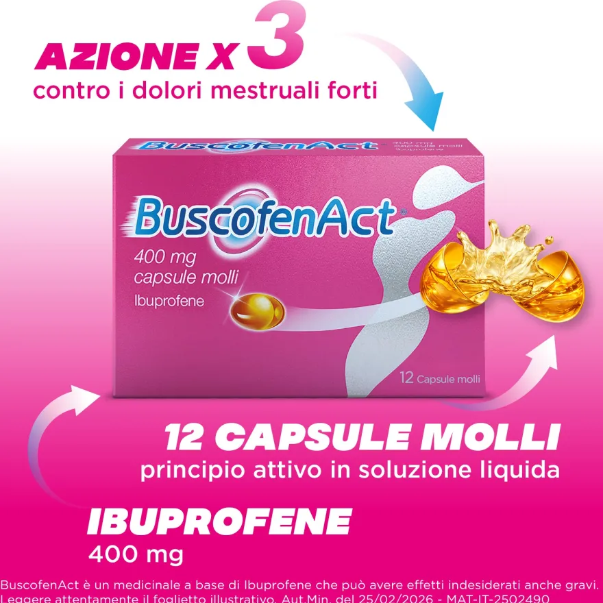 Buscofenact Ibuprofene 12 Capsule
