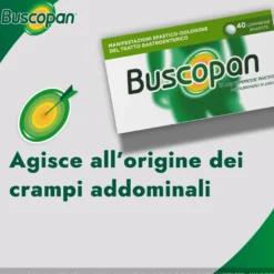 Buscopan Bipacco Contro Mal Di Pancia, Dolori E Crampi Addominali 2x40 Compresse Rivestite