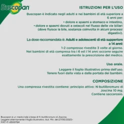 Buscopan Bipacco Contro Mal Di Pancia, Dolori E Crampi Addominali 2x40 Compresse Rivestite