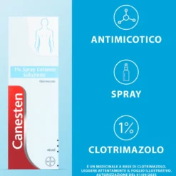 Canesten Spray Cutaneo Trattamento Antimicotico Antifungino Con 1% Clotrimazolo 40ml