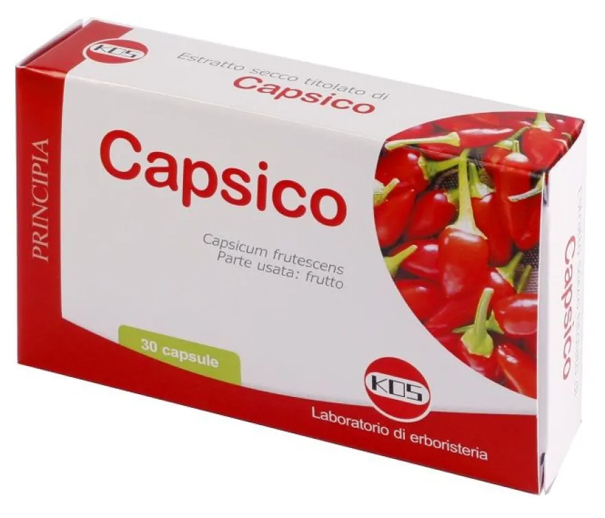 Capsico Estratto Secco Integratore Circolazione Sanguigna 30 Capsule