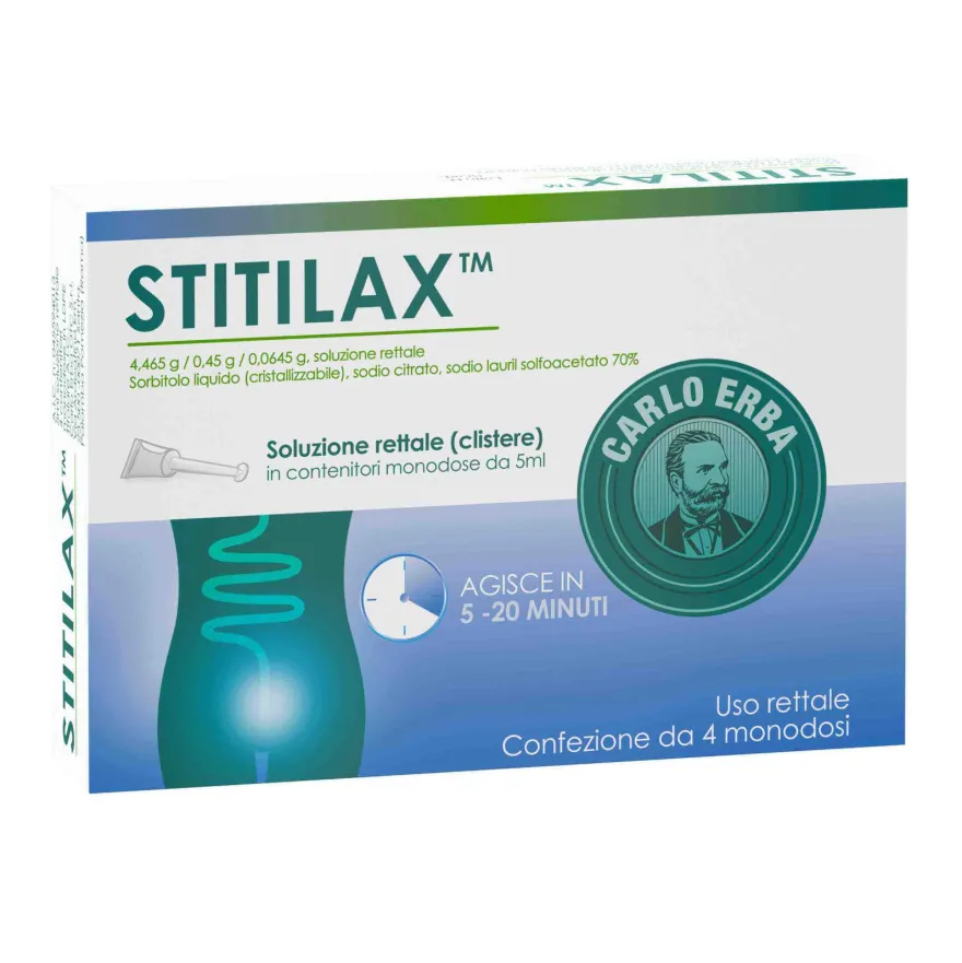 Carlo Erba Stitilax Soluzione Rettale 4 Contenitori Monodose Da 5ml