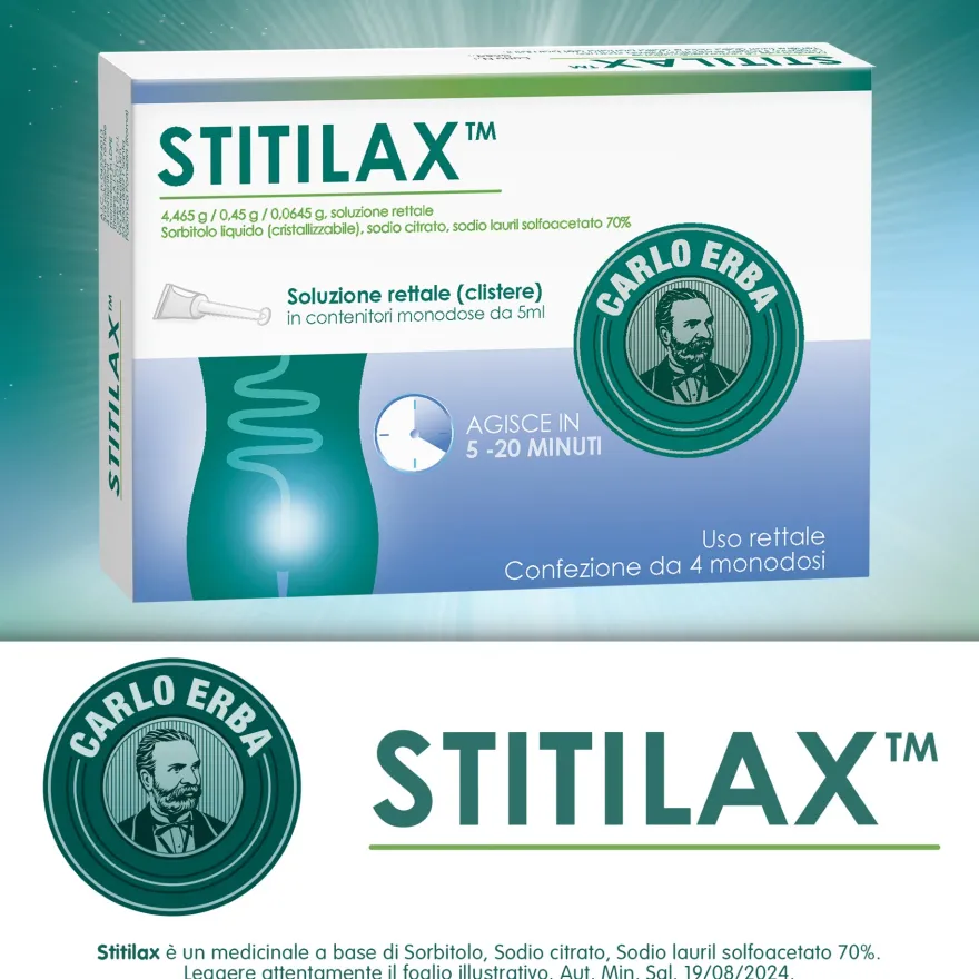 Carlo Erba Stitilax Soluzione Rettale 4 Contenitori Monodose Da 5ml