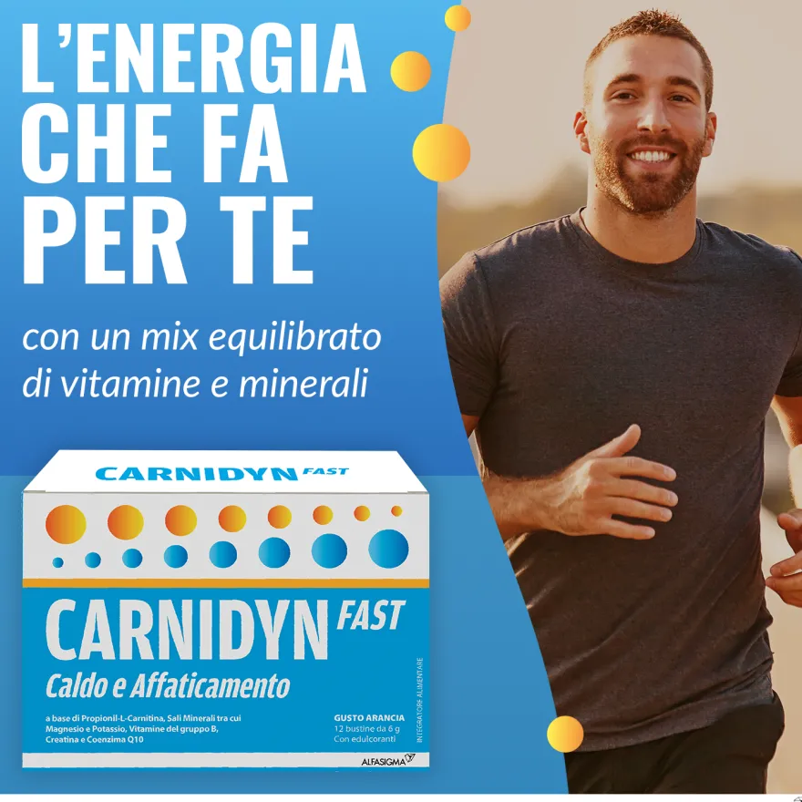 Carnidyn Fast Integratore Caldo E Affaticamento 12 Bustine