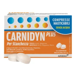 Carnidyn Plus Integratore Stanchezza Fisica E Mentale 18 Compresse Masticabili