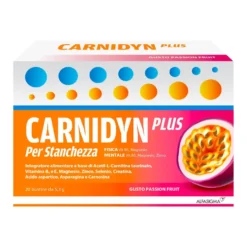 Carnidyn Plus Integratore Stanchezza Gusto Passion Fruit 20 Bustine