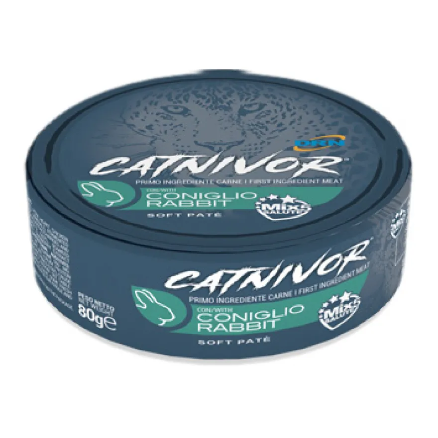 Catnivor Coniglio Alimento Completo Per Gatti 80g 1 Confezione