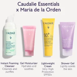 Caudalie Estate Trousse Fluido Viso Spf50+ 20ml + Gel Idratante 15ml + Gel Doccia 30ml + Mousse Detergente 50ml