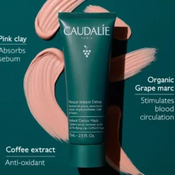 Caudalie Vinoclean Maschera Viso Instant Detox Argilla Rosa 35ml