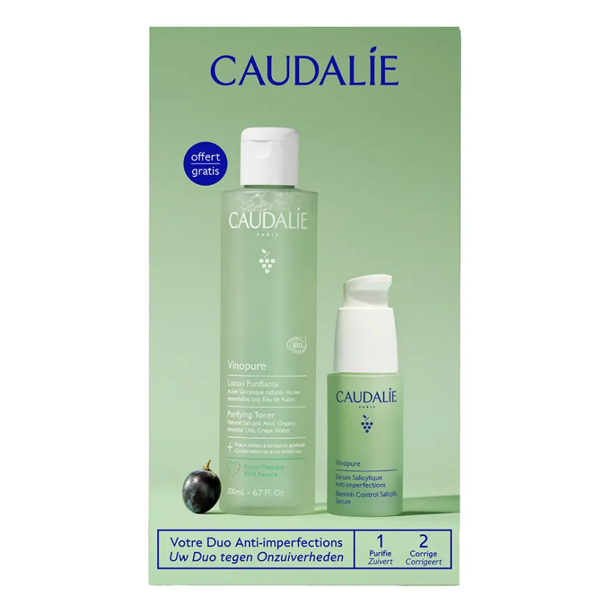 Caudalie Vinopure Cofanetto Serum Salicylique Anti-imperfections 30ml + Purifying Lotion 200ml