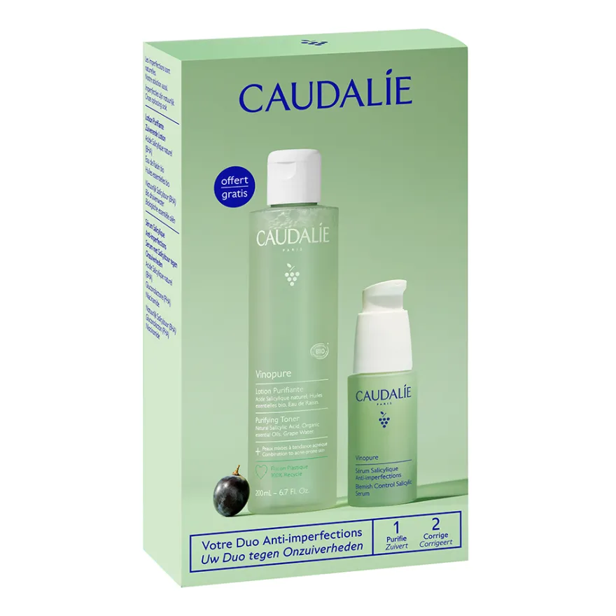 Caudalie Vinopure Cofanetto Serum Salicylique Anti-imperfections 30ml + Purifying Lotion 200ml
