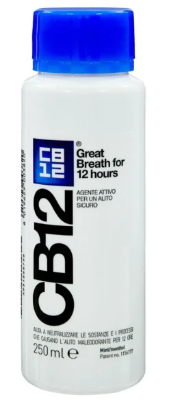 Cb12 Collutorio Quotidiano No Alcool Per Alito Gradevole Fino A 12 Ore Con Fluoruro 250ml