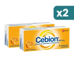 Cebion 500mg Arancia Integratore Vitamina C 2 confezioni da 20 Compresse Masticabili