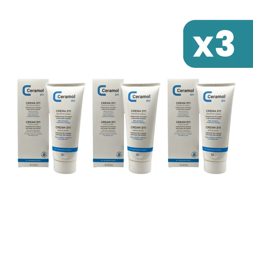 Ceramol Crema 311 Trattamento Eczema 3 confezioni da 200ml