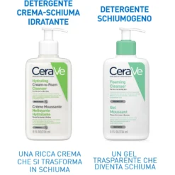Cerave Detergente Crema-schiuma Idratante Per Pelli Da Normali A Secche Con 3 Ceramidi Essenziali E Acido Ialuronico 473ml