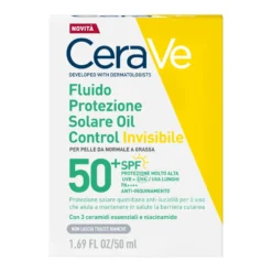 Cerave Fluido Protezione Solare Oil Control Invisibile Pelle Da Normale A Grassa Spf50+ 50ml