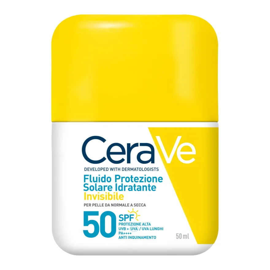 Cerave Fluido Protezione Solare Idratante Invisibile Pelle Da Normale A Secca Spf50 50ml