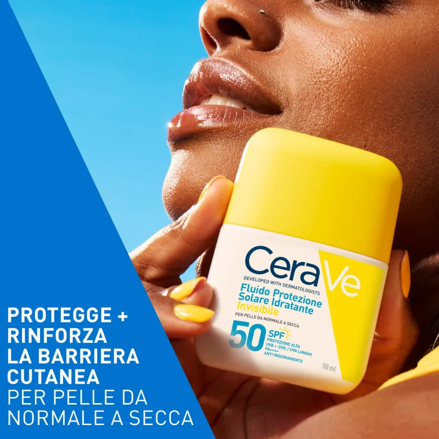 Cerave Fluido Protezione Solare Idratante Invisibile Pelle Da Normale A Secca Spf50 50ml