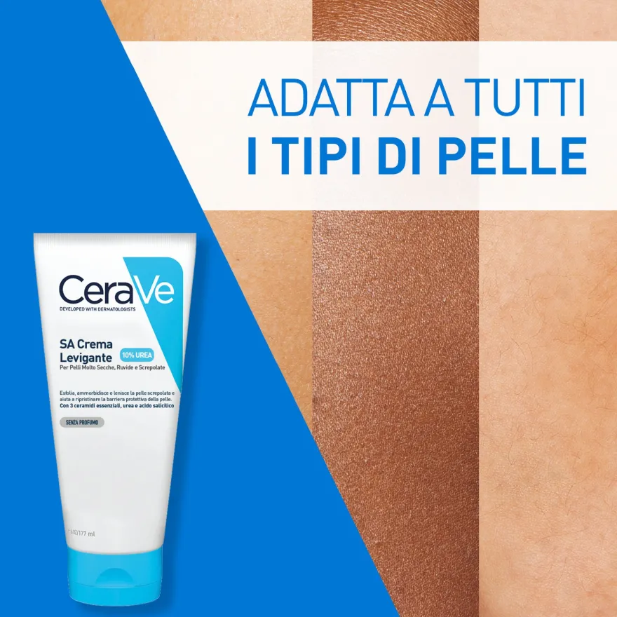 Cerave Sa Sa Crema Levigante 10% Urea Per Pelle Molto Secca Ruvida E Screpolata 177ml