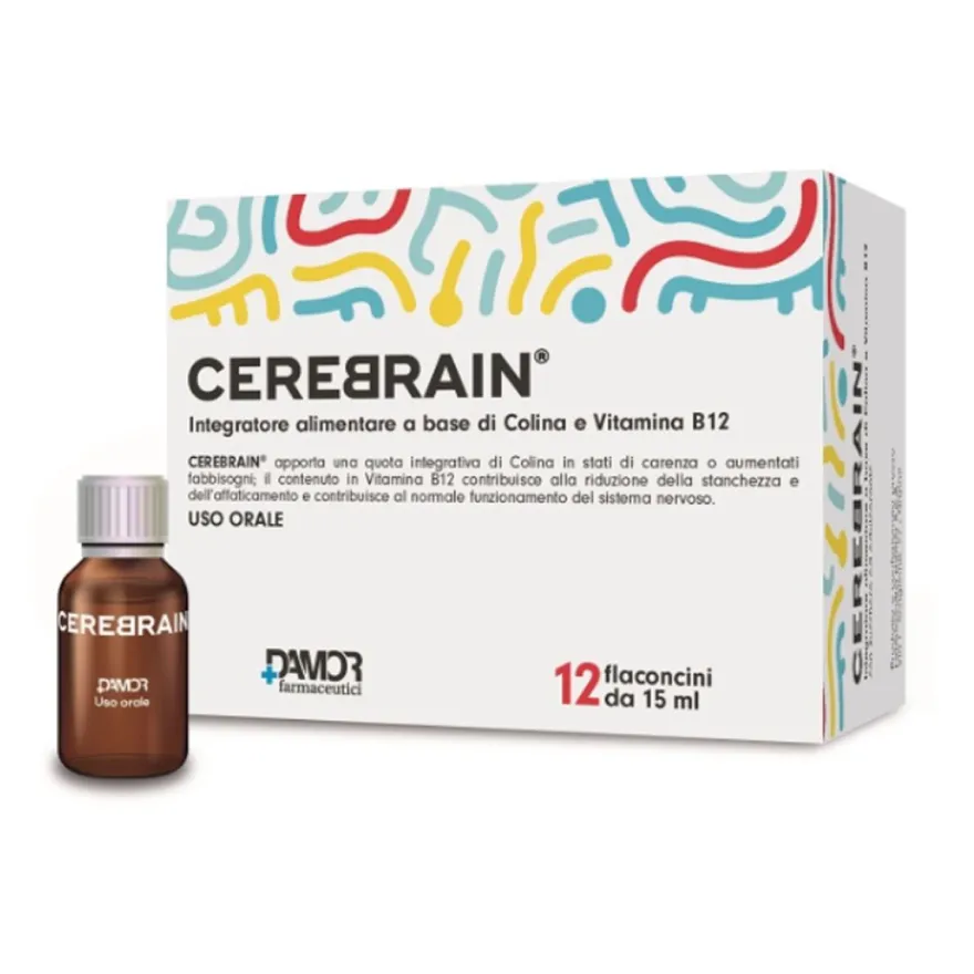 Cerebrain Integratore Colina E Vitamina B12 12 Flaconcini