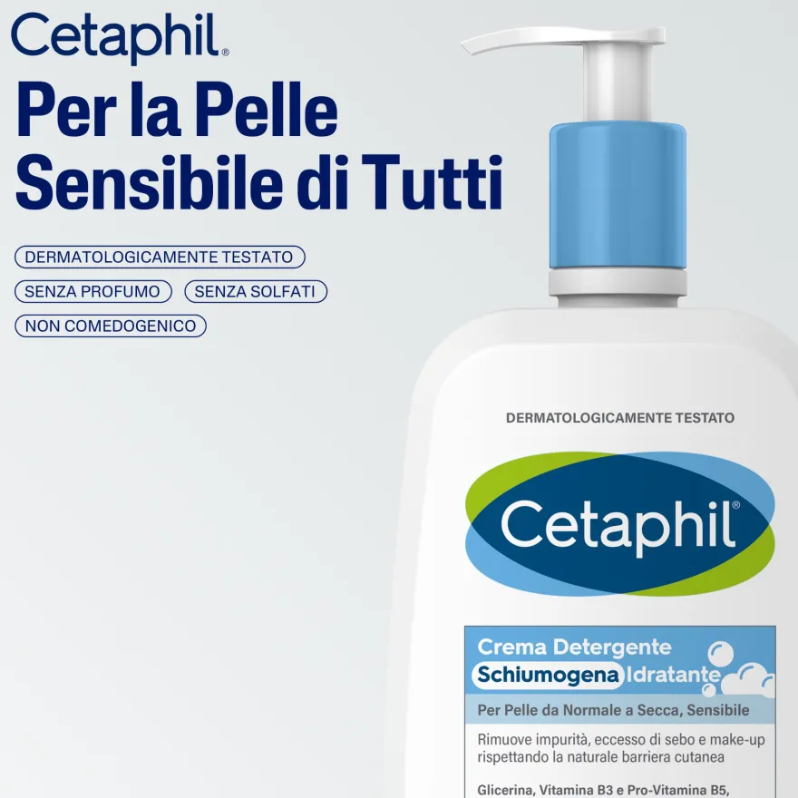 Cetaphil Crema Detergente Schiumogena Idratante 473ml
