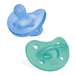Chicco Gommotto Silicone Azzurro 16-36 Mesi Succhietto Ortodontico 2 Pezzi
