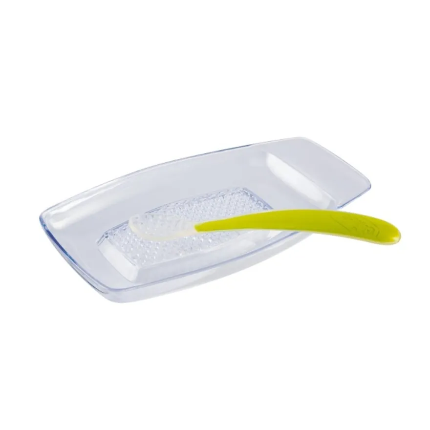 Chicco Grattugia E Cucchiaio In Silicone Per Fruttino