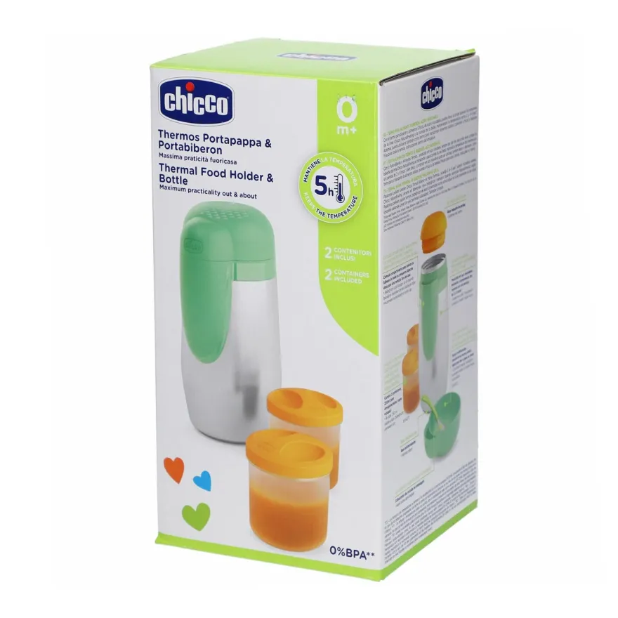 Chicco Portapappa Termico Acciaio Inox 1 Pezzo