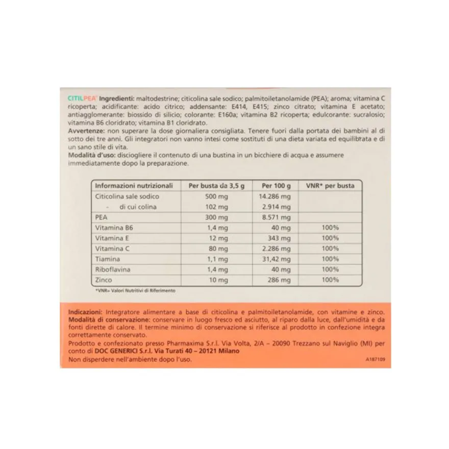 Citilpea Integratore Citicolina 30 Bustine