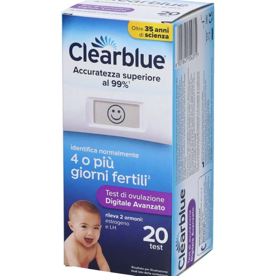 Clearblue Test Di Ovulazione Digitale Avanzato 20 Pezzi