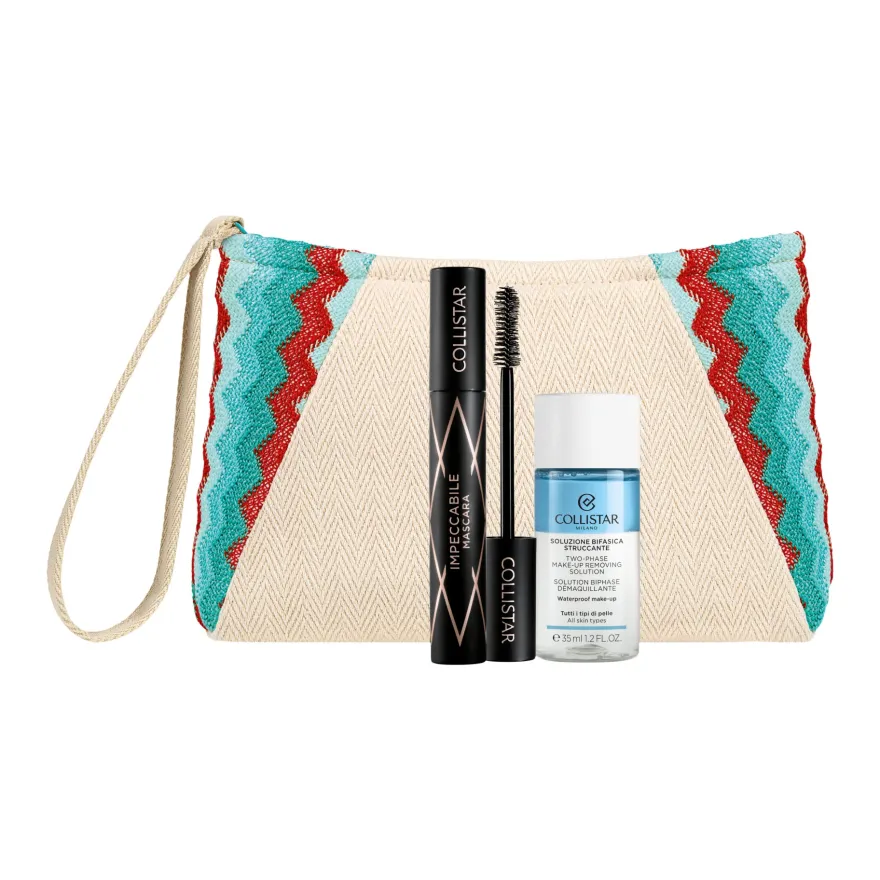 Collistar Cofanetto Impeccabile Mascara + Soluzione Bifasica Struccante 35ml + Pochette 3 Pezzi