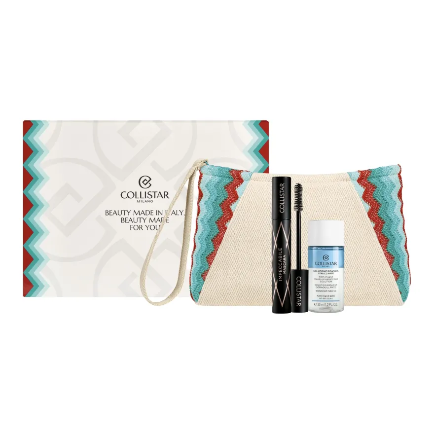Collistar Cofanetto Impeccabile Mascara + Soluzione Bifasica Struccante 35ml + Pochette 3 Pezzi