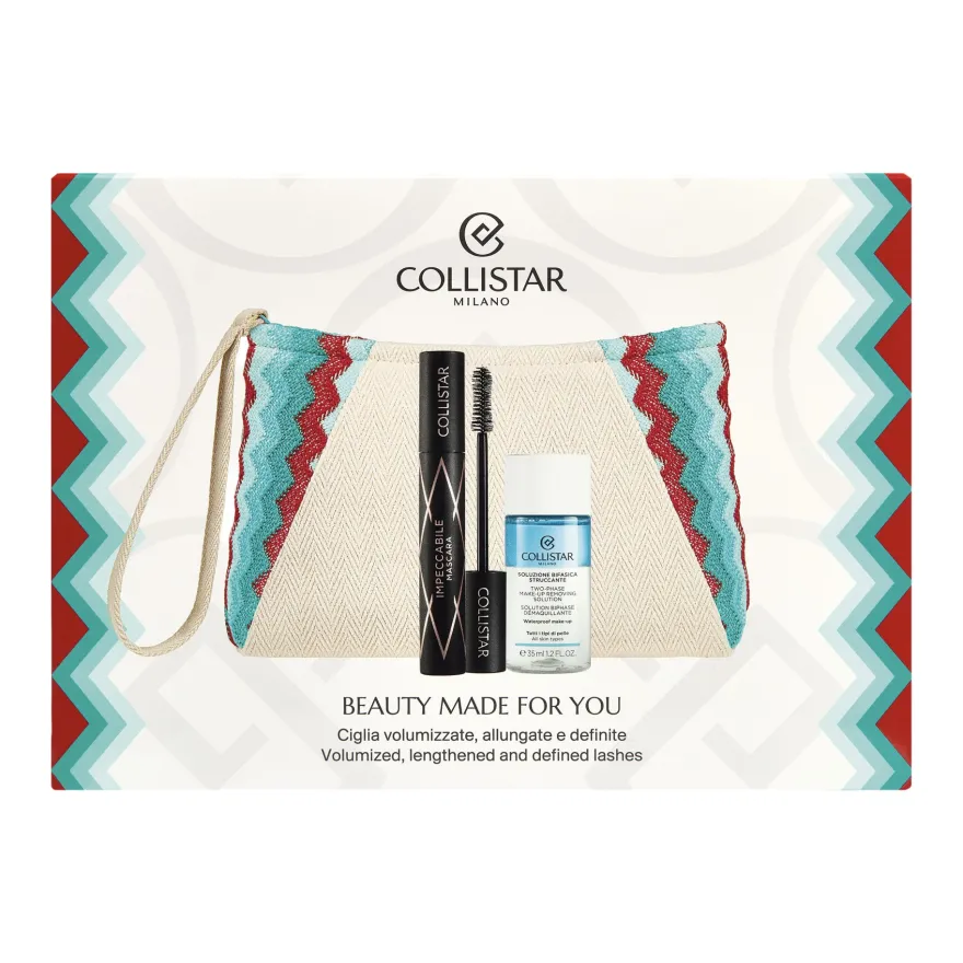 Collistar Cofanetto Impeccabile Mascara + Soluzione Bifasica Struccante 35ml + Pochette 3 Pezzi