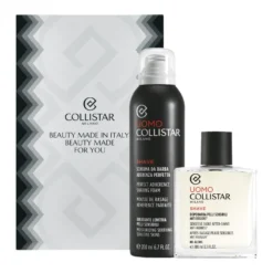 Collistar Cofanetto Uomo Schiuma Barba Aderenza Perfetta Idratante Lenitiva 200ml + Dopobarba Pelli Sensibili 100ml