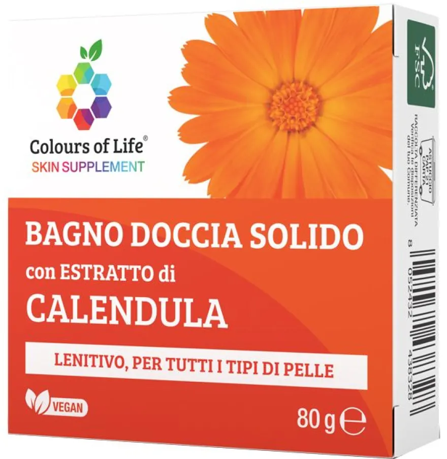 Colours Of Life Bagno Doccia Solido Con Estratto Di Calendula 80g