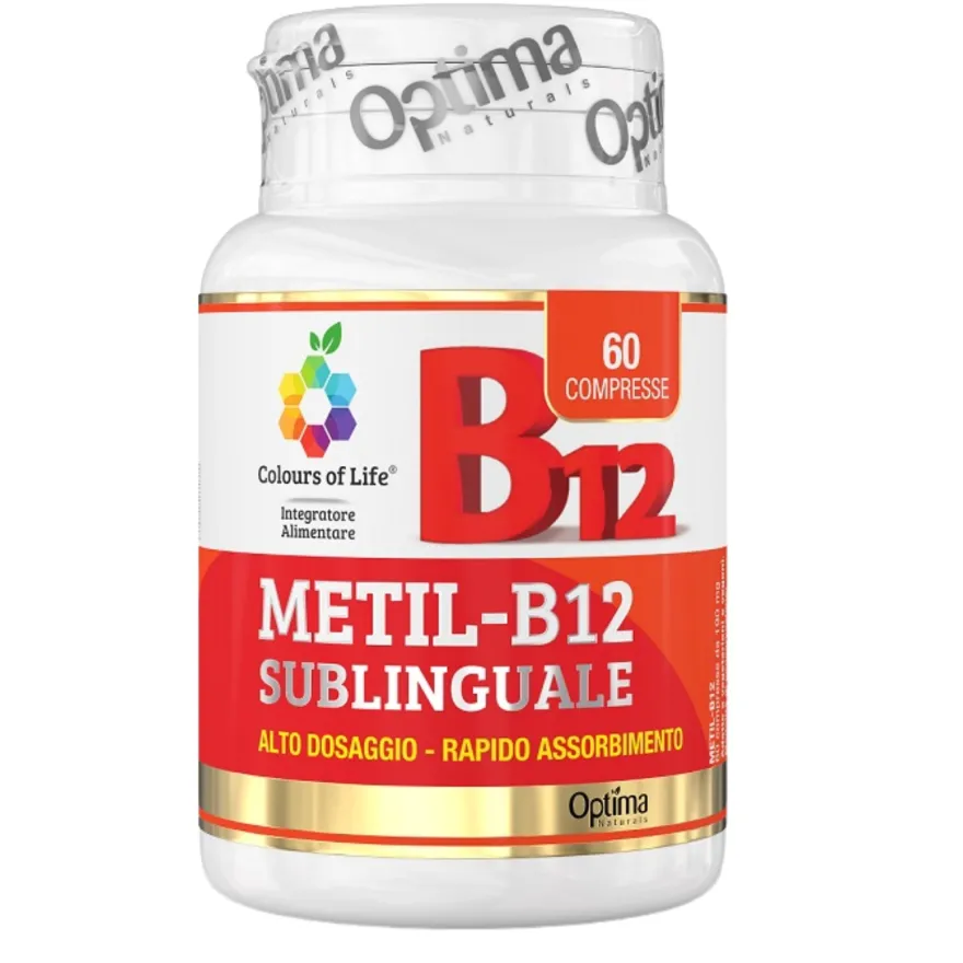 Colours Of Life Metil-b12 Sublinguale Integratore Vitamina B12 60 Compresse
