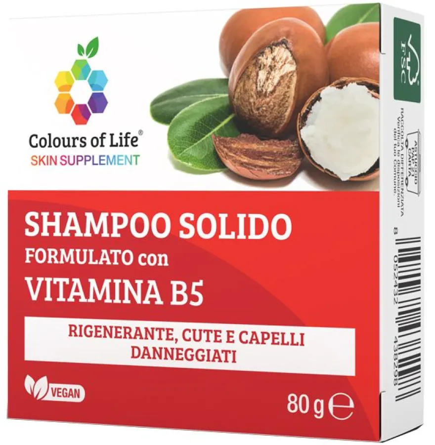 Colours Of Life Shampoo Solido Con Vitamina B5 80g