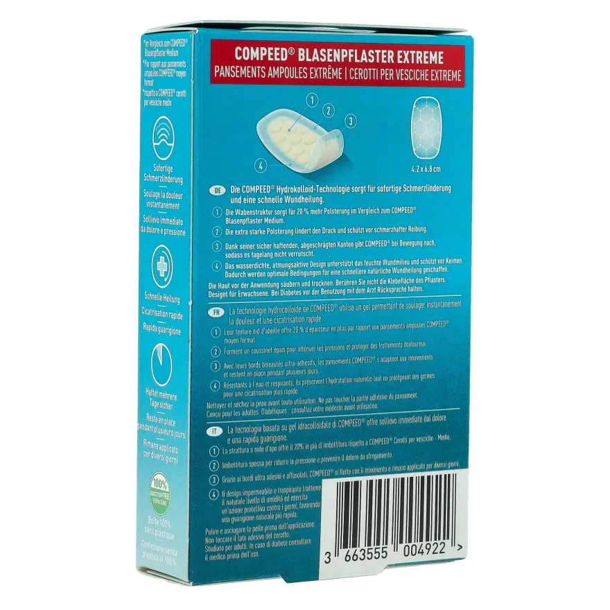 Compeed Cerotti Vesciche Medi Extreme 10 Pezzi