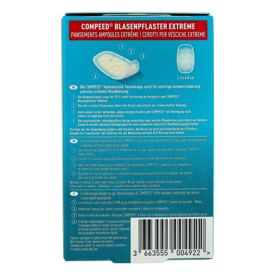 Compeed Cerotti Vesciche Medi Extreme 10 Pezzi