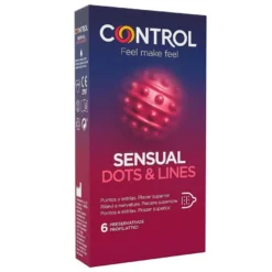 Control Sensual Dots&lines Profilattici 6 Pezzi