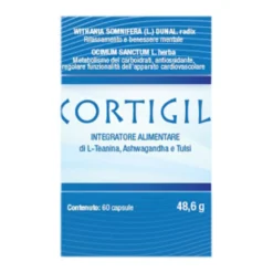 Cortigil Integratore Di L-teanina Ashwagandha E Tulsi 60 Capsule