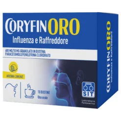 Coryfin Oro 600mg + 10mg Influenza E Raffreddore 10 Bustine