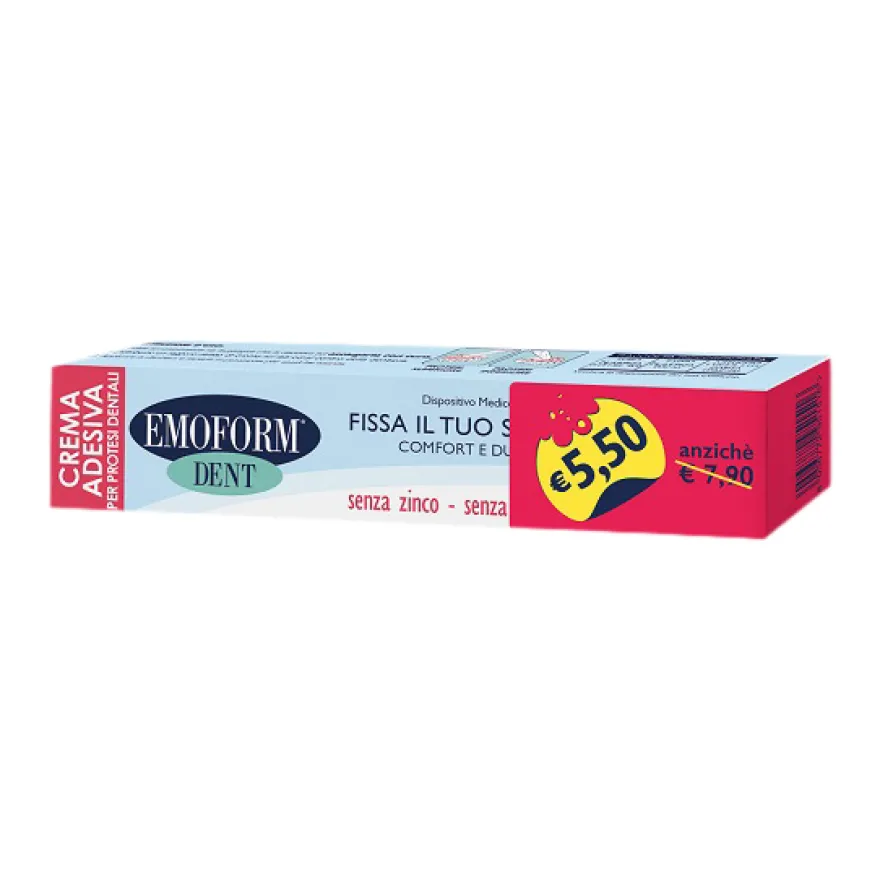 Crema Adesiva Emoform Dent Per Protesi Dentale 45g