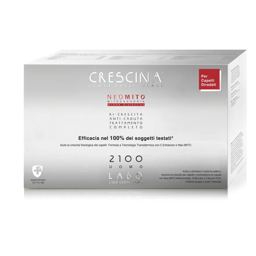 Crescina Isole Follicolari Neo Mito 2100 Uomo Trattamento Completo 20+20 Fiale Da 3,5ml