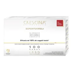 Crescina Super Formula 500 Donna Trattamento Ricrescita 10 Fiale + Anticaduta 10 Fiale