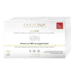 Crescina Uomo 500 Nuova Formula Specifica Potenziata Trattamento Ri-crescita E Anti-caduta 20+20 Fiale