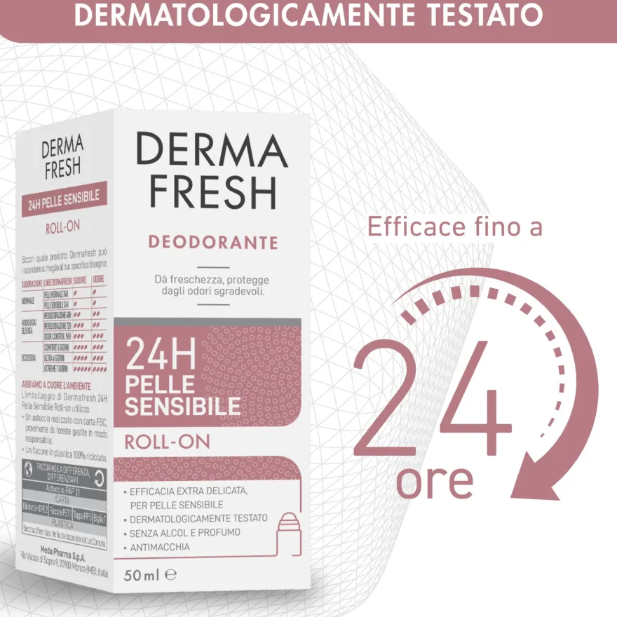 Dermafresh Deodorante Roll-on Pelle Sensibile 24h 50ml