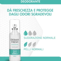 Dermafresh Deodorante Spray Efficace 24h Pelle Normale Antimacchia 100ml