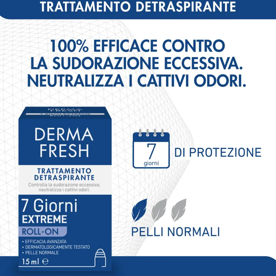 Dermafresh 7 Giorni Extreme Trattamento Detraspirante Roll On 15ml