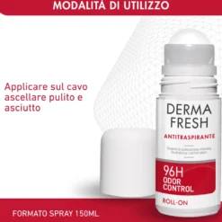 Dermafresh Odor Control Efficace 96h Deodorante Antitraspirante Roll-on 50ml